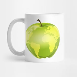 apple with geographic contours Mug